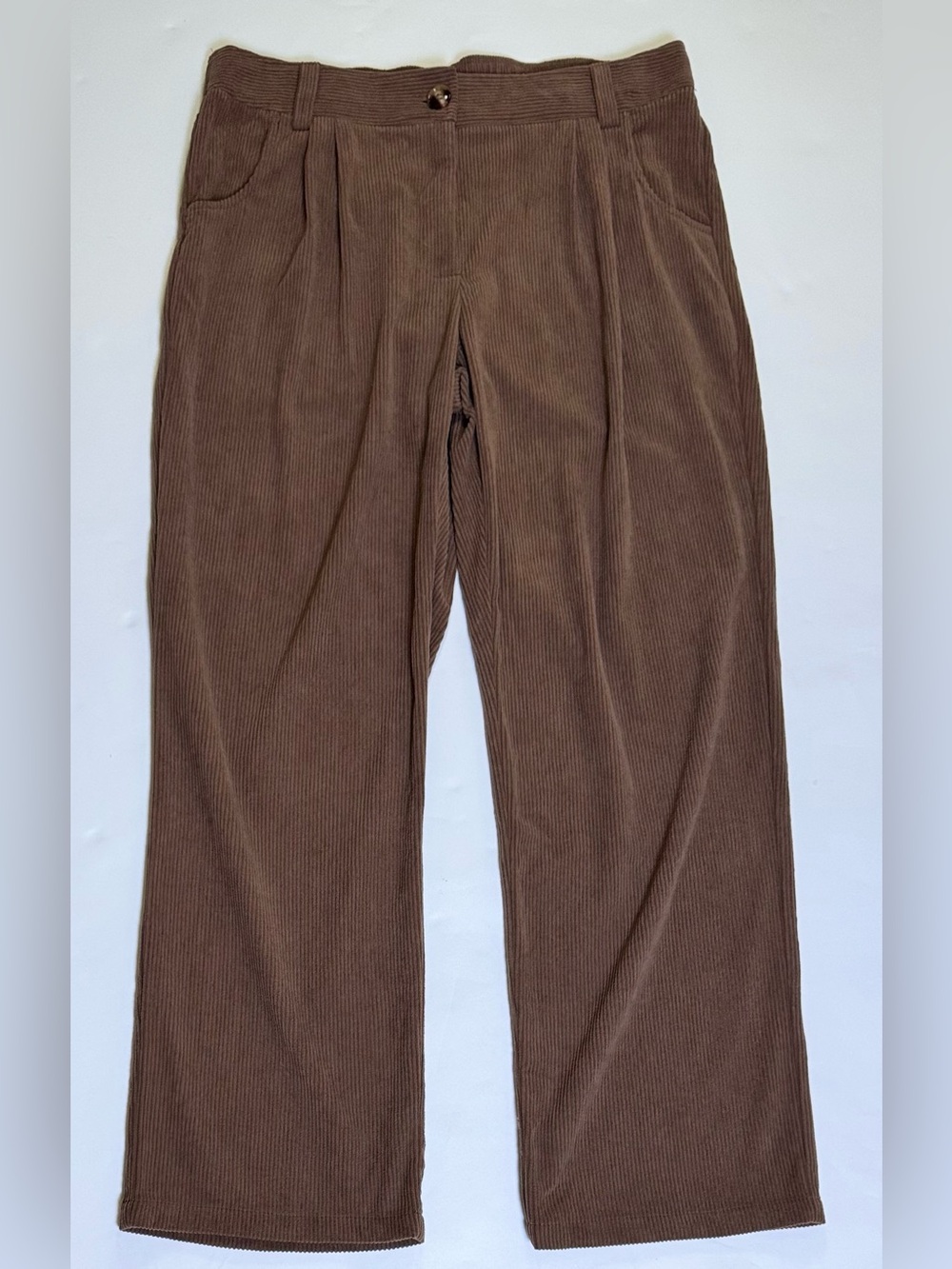 Halara Brown Corduroy Wide Leg Pants Size XL Regular NWT